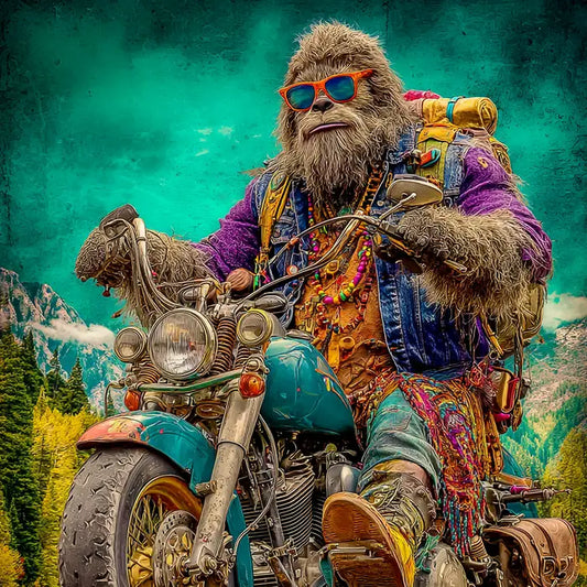 Art Print: Biker Bigfoot