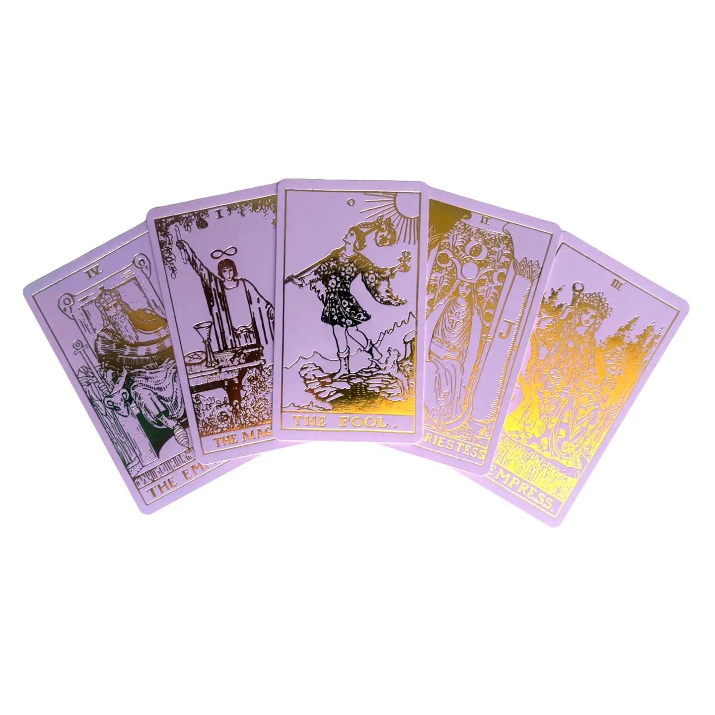 Tarot Card Deck: Lavender Gold Foil Tarot & Guide