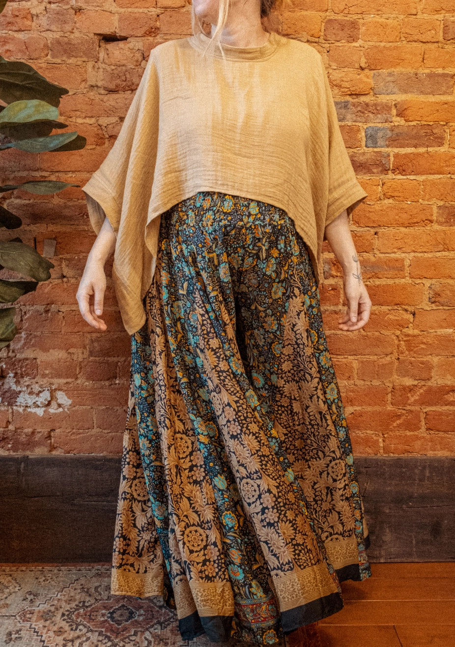 Pants: Boho Wide Leg Patchwork