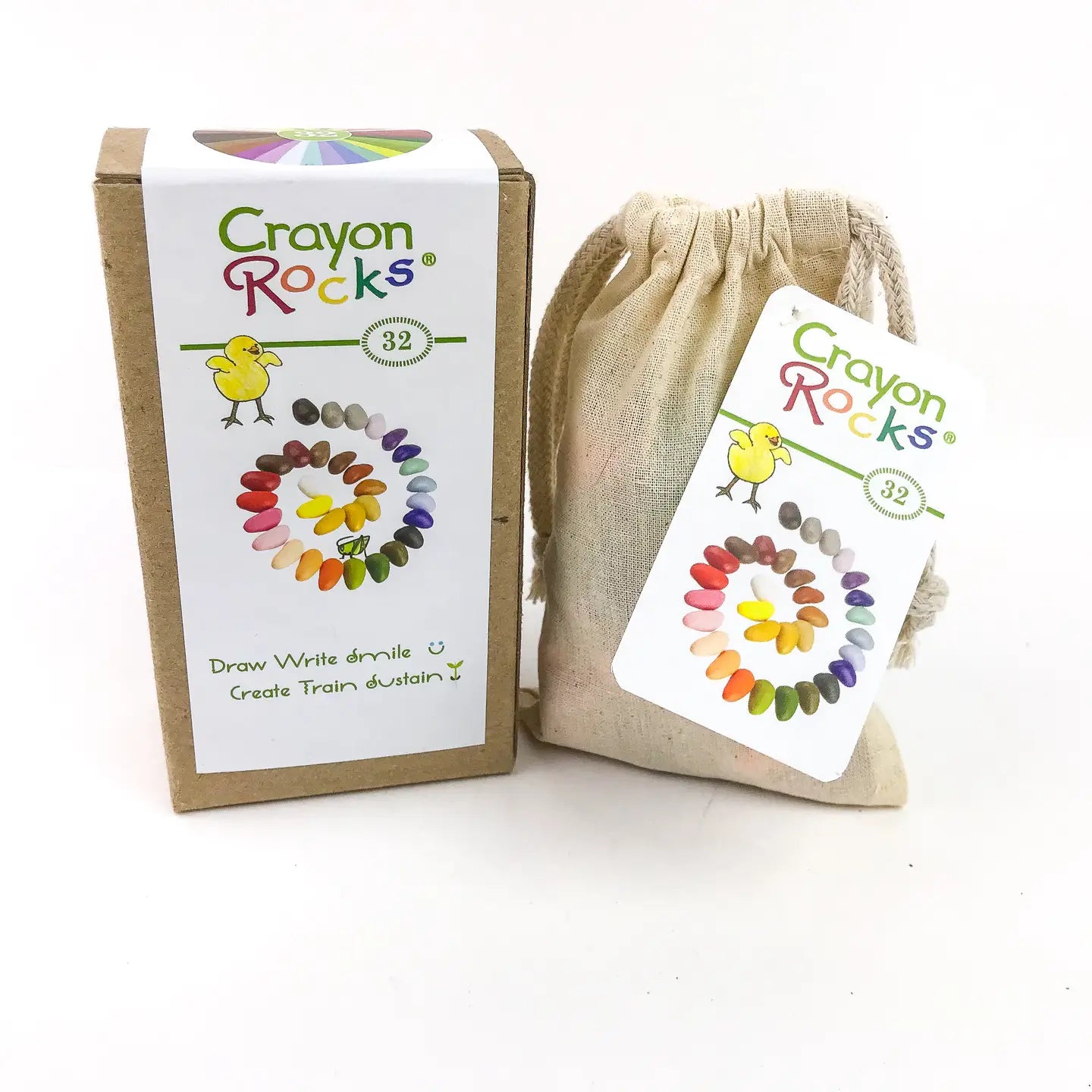 Crayon Rocks: 32 in Muslin Bag