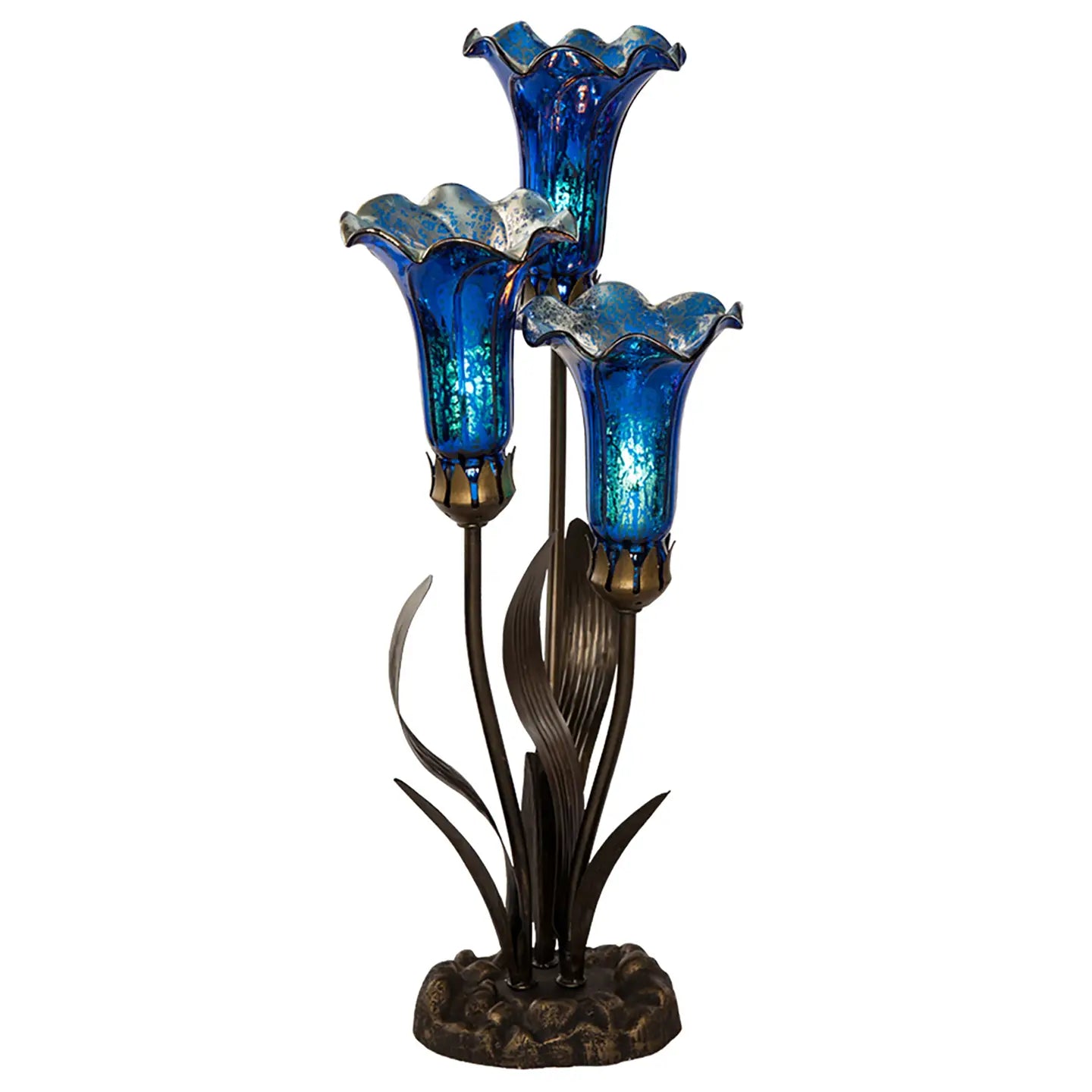 Lamp: Blue Mercury Glass