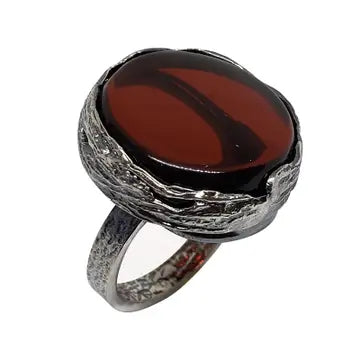 Rings: Cherry Amber in Silver