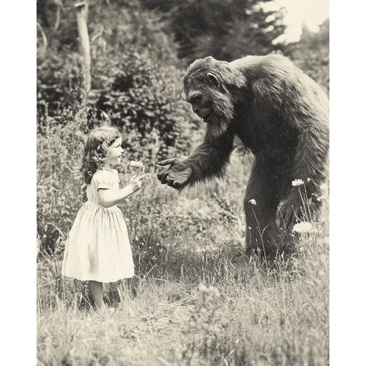 Art Print: Bigfoot & Little Girl