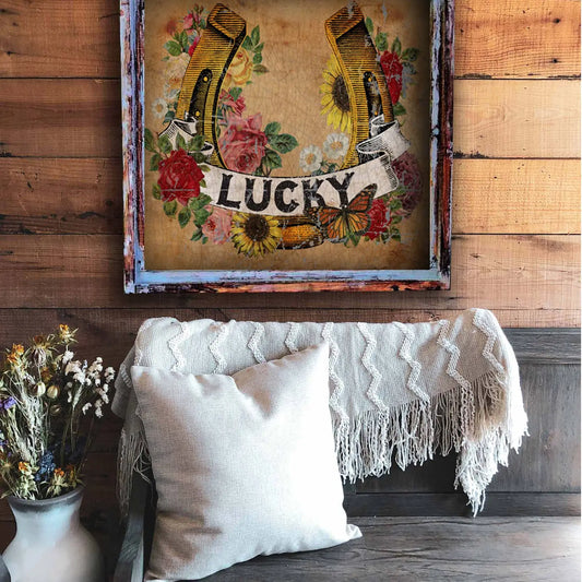 Art Print: Lucky Horseshoe (Framed)