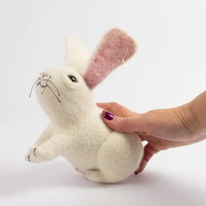 Doll: Wool Rabbit (Brown/White & Small/Large)