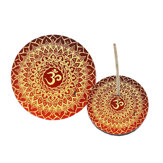 Incense: Round Wooden Ash Catcher Stand