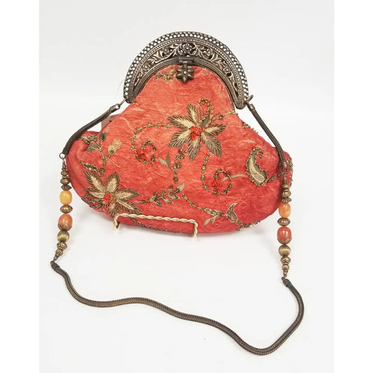 Vintage Purse: Orange Tapestry
