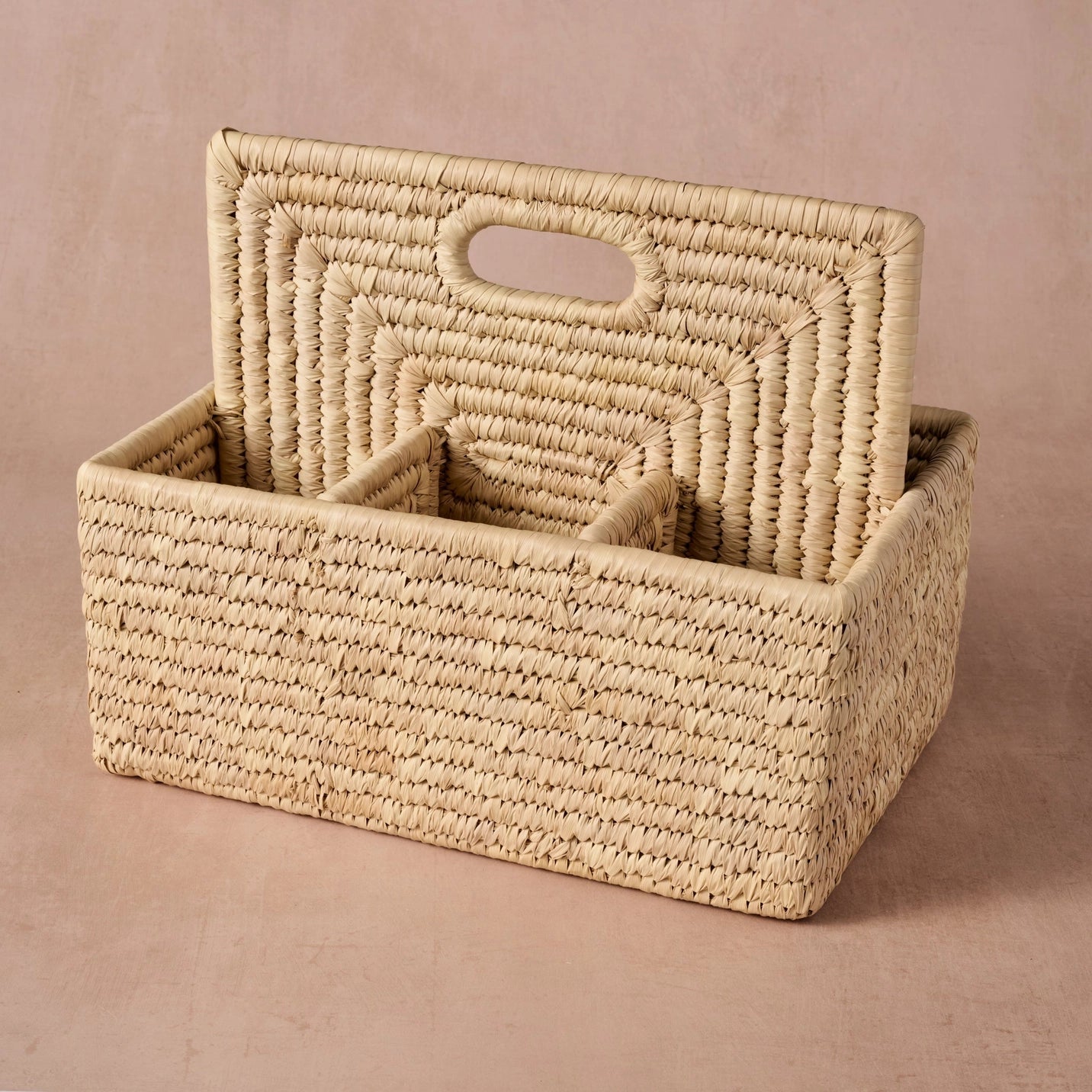 Basket: Palm Leaf Utensil Caddy