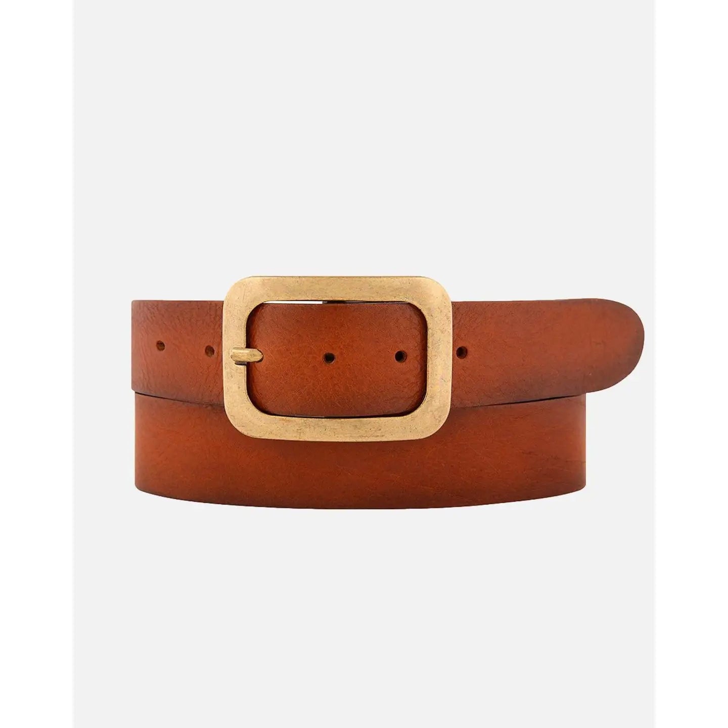 Belt - Classic Women's Leather Belt/Cognac