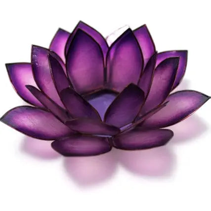 Votive: Capiz Shell Lotus Flowers (Various Colors)