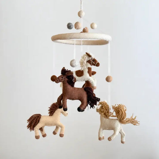 Mobile: Felted Horses
