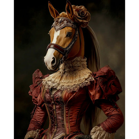 Art Print: Fine Fillie Cowgirl Horse