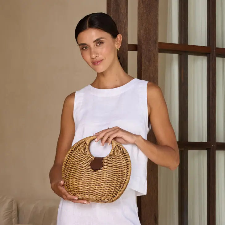 Handbag: Rattan Orb