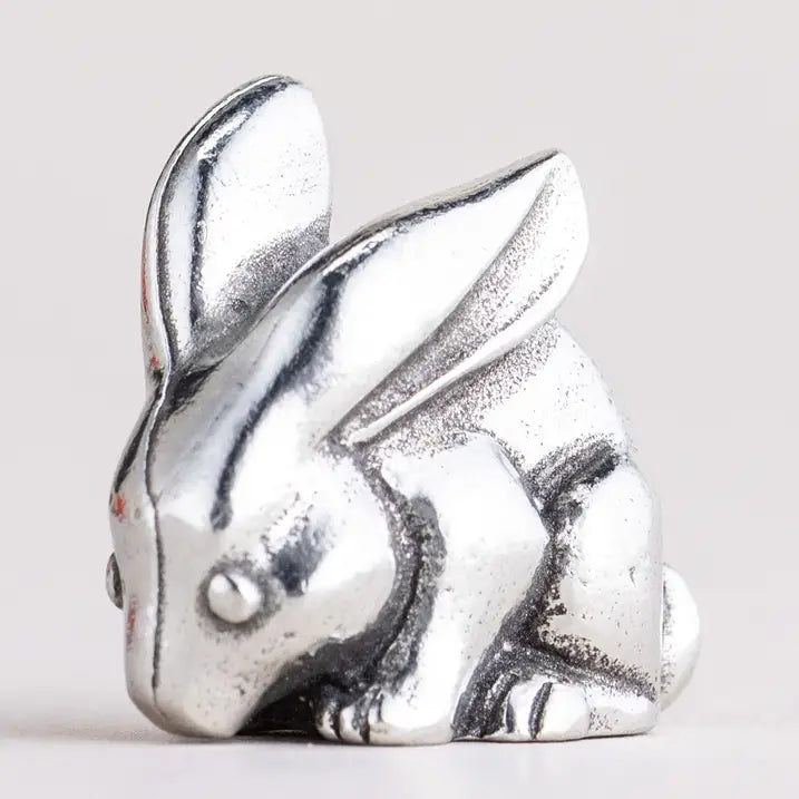 Pewter Netsuke Charms: Bird or Rabbit