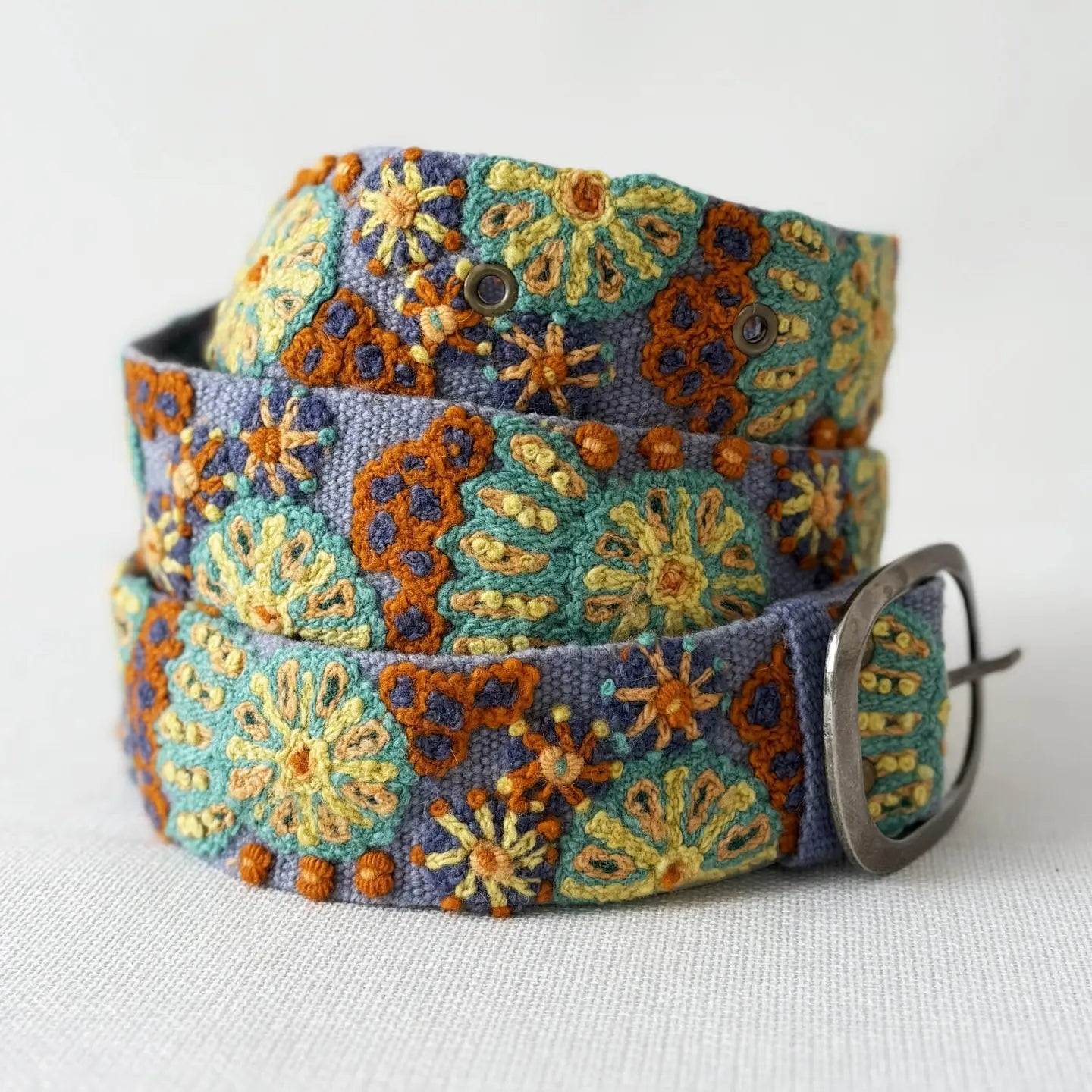 Embroidered Wool Belt