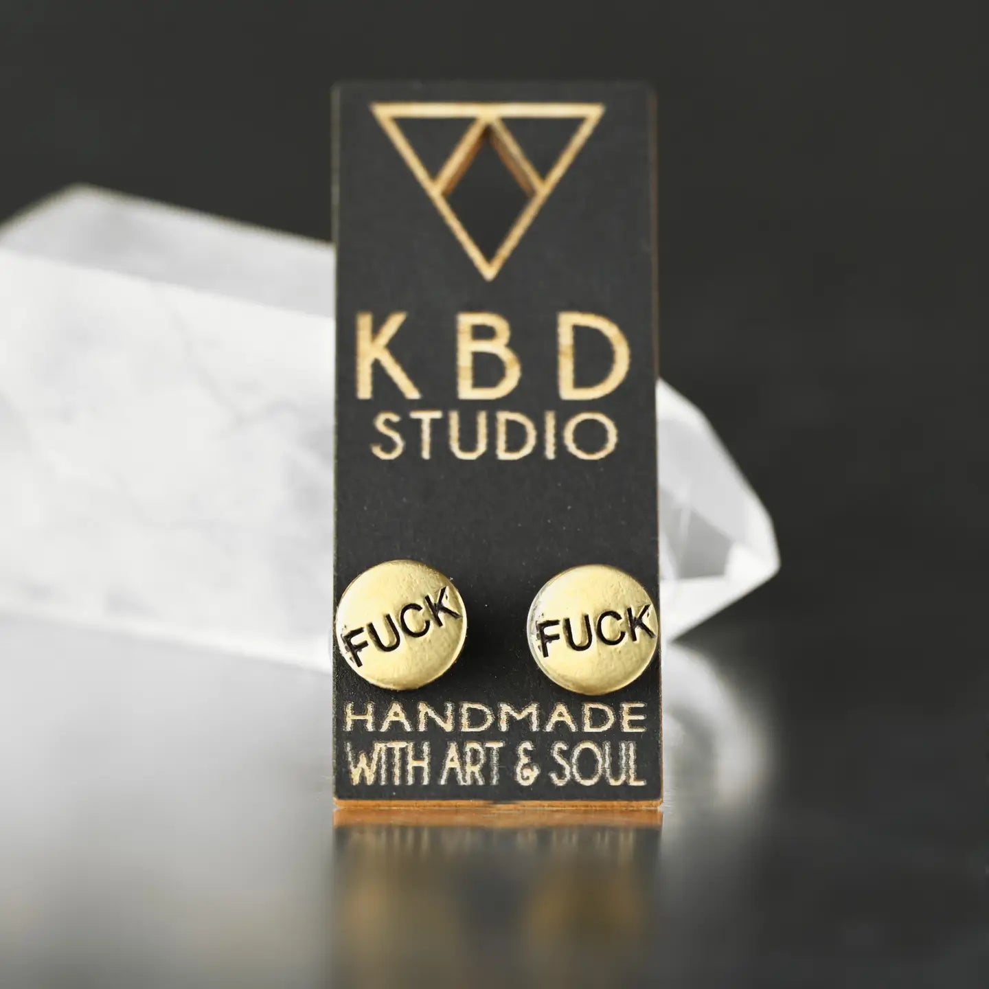 Earrings: Brass F*ck Studs