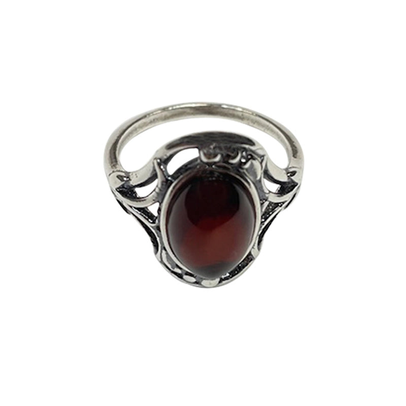 Rings: Cherry Amber Sterling with Swirls