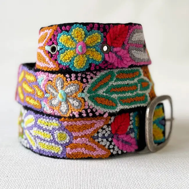 Embroidered Wool Belt