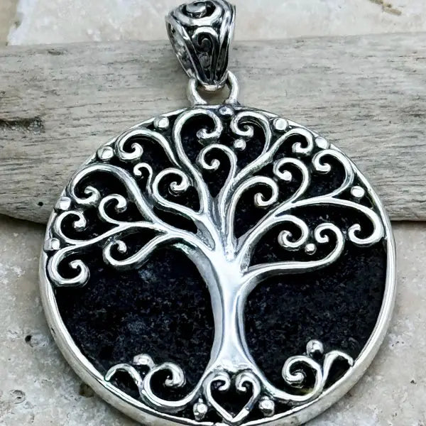 Pendant: Large Sterling Silver Lava Tree of Life