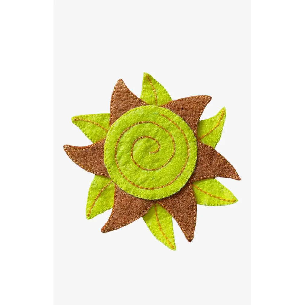 Trivet: Felt Flower (Hibiscus/Spiral Sun or Sunflower)