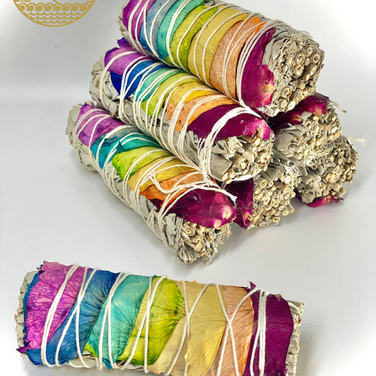 Sage: 7 Chakra Rose White Sage Bundles