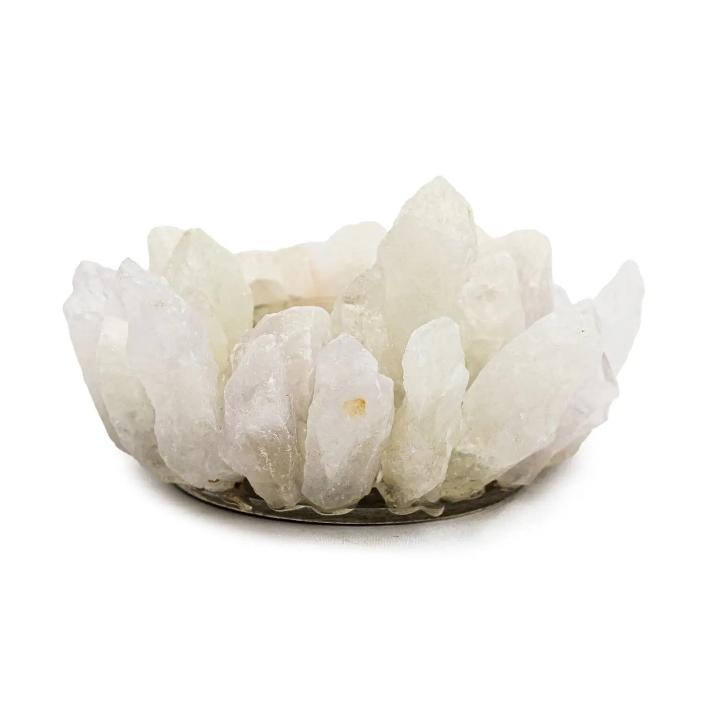 Votive: Rock Quartz Tea Light Candle Holder
