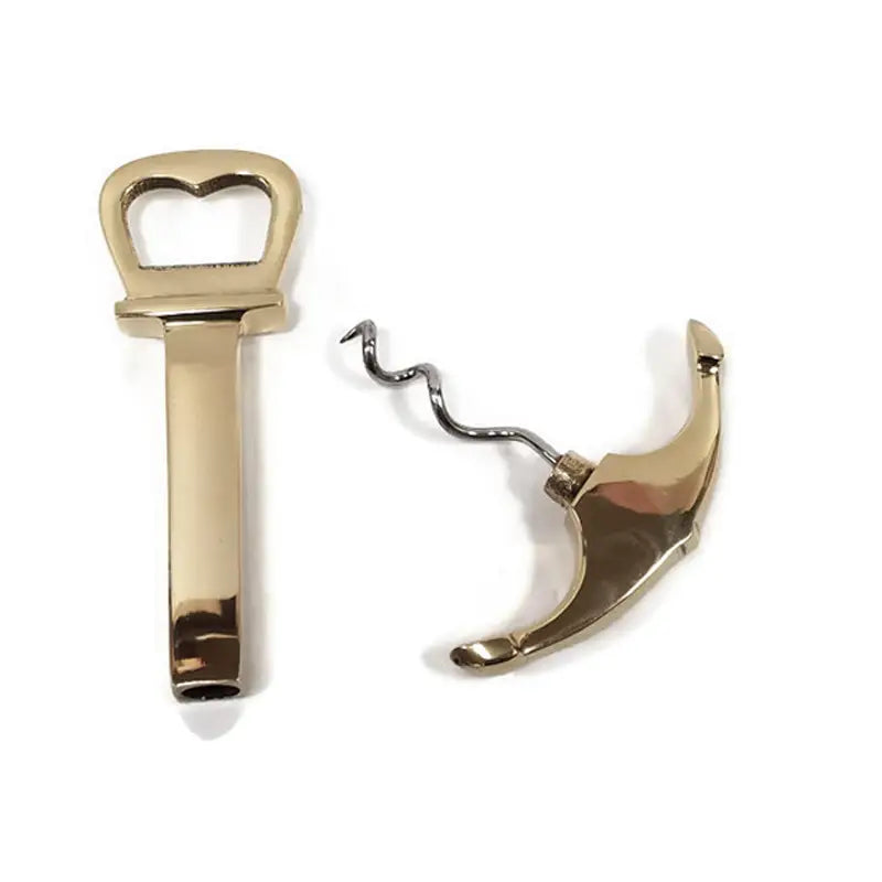 Cork Screw: Solid Polished Brass Anchor