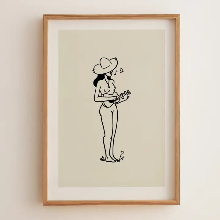 Art Print: Music Lover (Illustration)