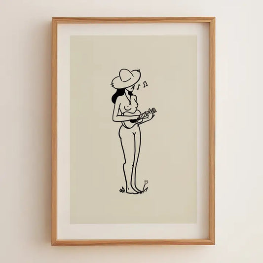 Art Print: Music Lover (Illustration)