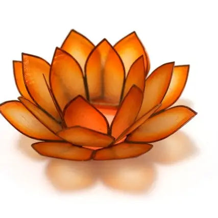 Votive: Capiz Shell Lotus Flowers (Various Colors)