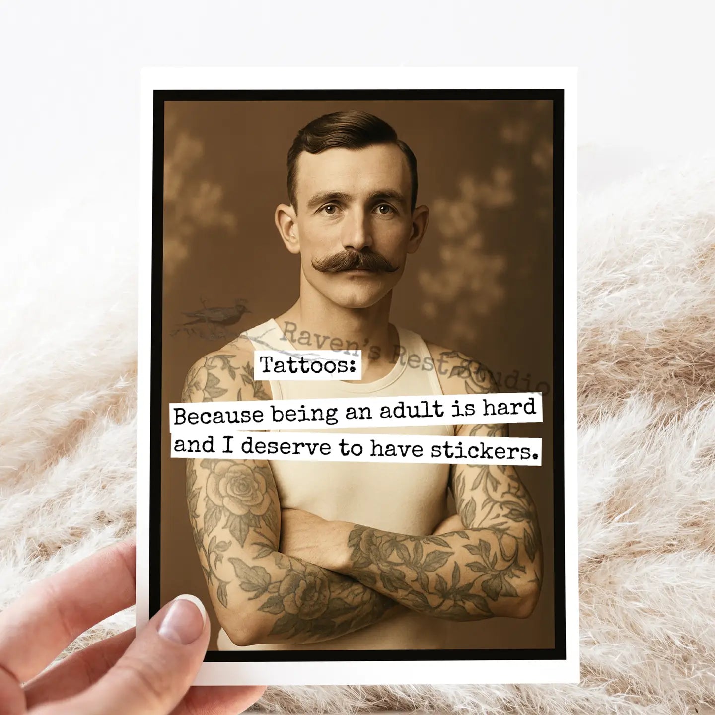 Cards: Tattoos: Because Being An Adult Is Hard and I Deserve Stickers