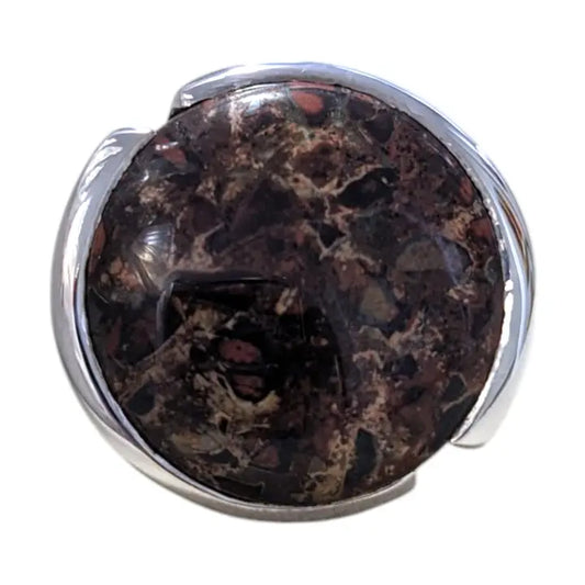 Rings: Large Brecciated Jasper Sterling Silver