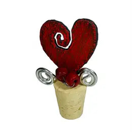 Wine Stopper: Heart and Wire