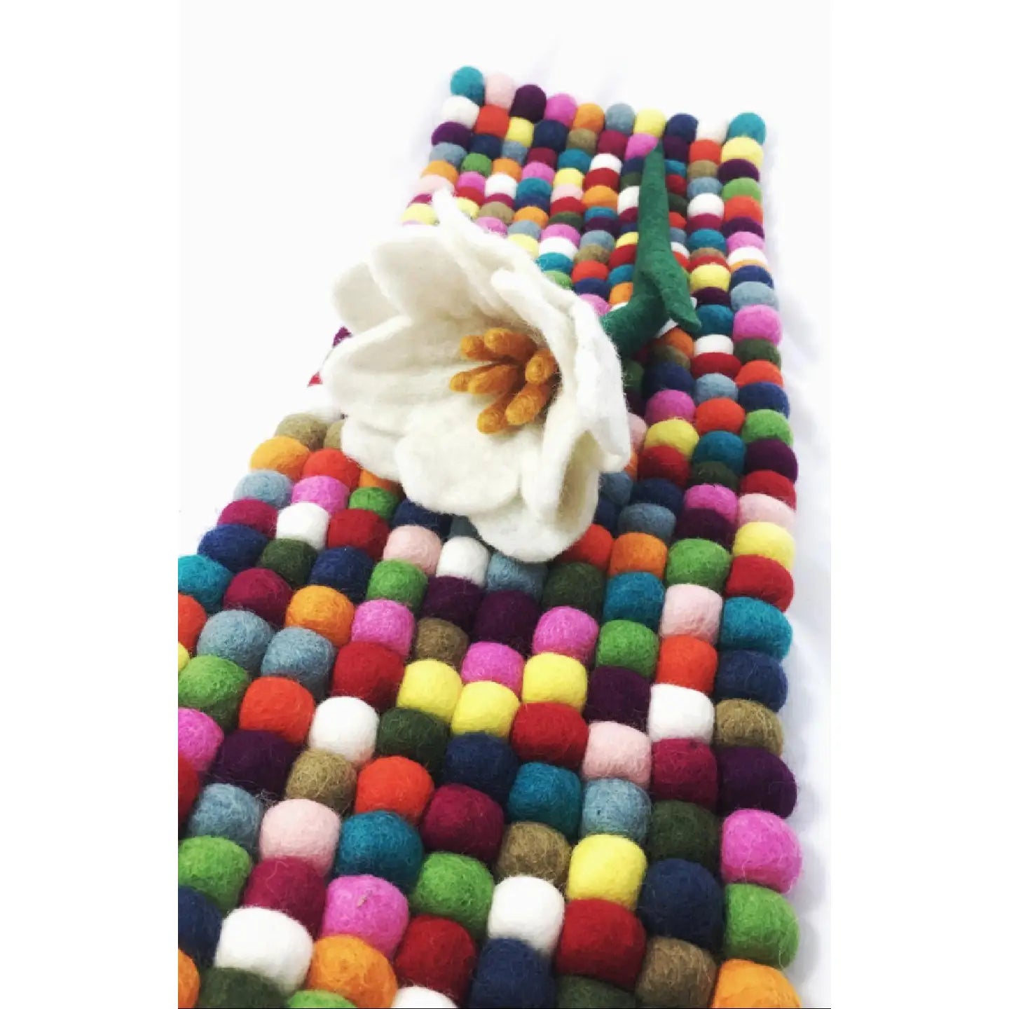 Table Runner: Felted Balls