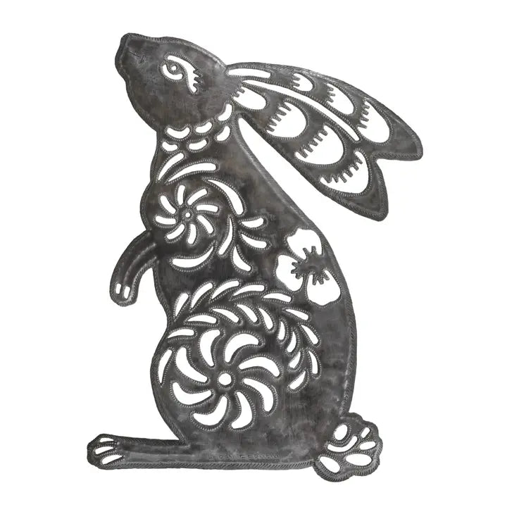 Wall Decor: Floral Rabbit – River Of Time Boutique