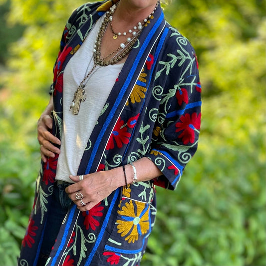 Apparel: Robe/Jacket - Hand Embroidered Suzano Robe