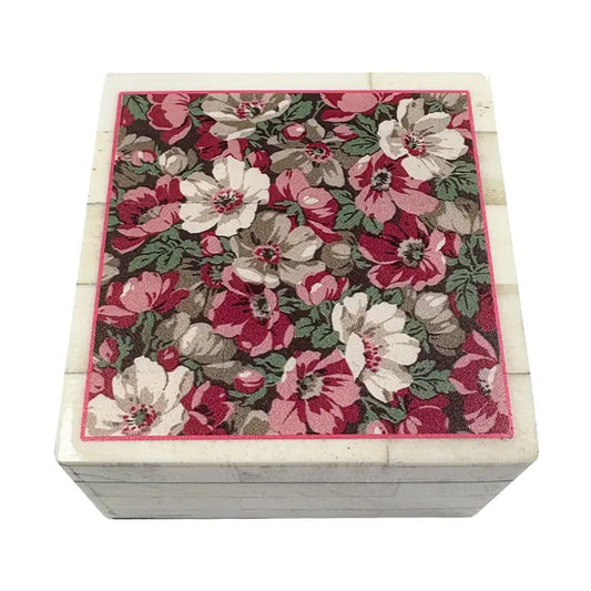 Box: Wild Rose Printed Bone
