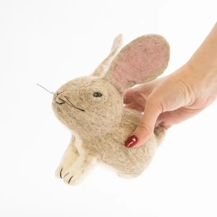 Doll: Wool Rabbit (Brown/White & Small/Large)