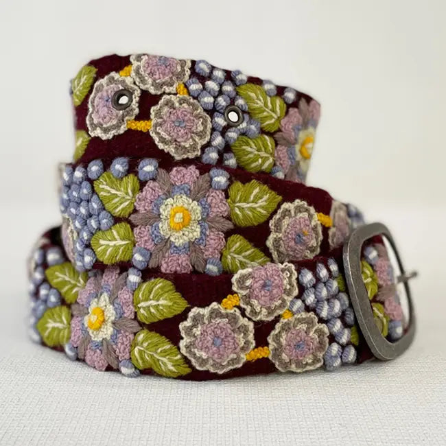 Embroidered Wool Belt