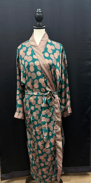 Robes: Upcycled Silk Long Kimono (Various Designs/Colors)