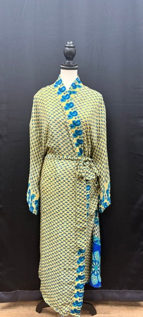 Robes: Upcycled Silk Long Kimono (Various Designs/Colors)