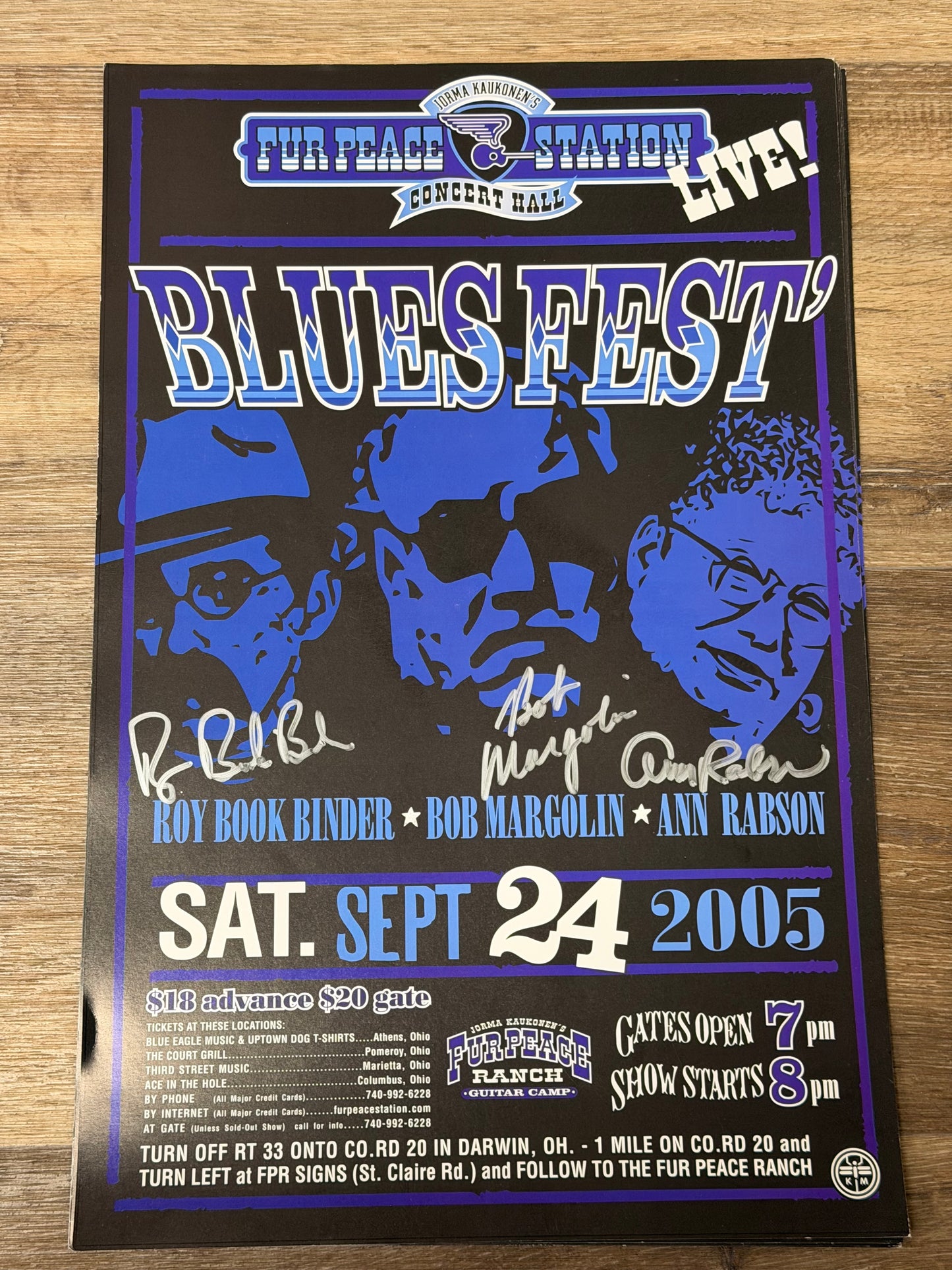 FPS - 09/24/2005 Bluesfest Roy Bookbinder, Bob Margolin & Ann Rabson (SIGNED)