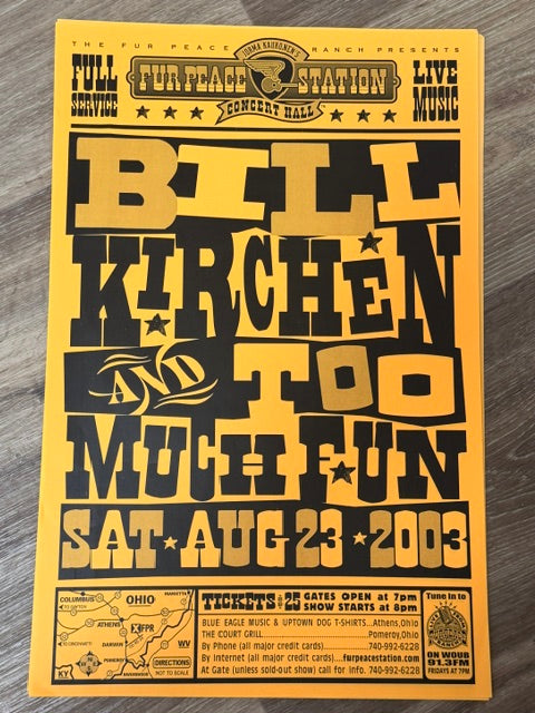 FPS - 08/23/2003 Bill Kirchen & Too Much Fun (UNSIGNED)