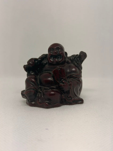 Buddha: Small Happy Wooden Buddha