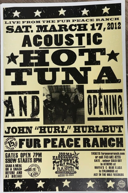 FPS - 3/17/2012 Acoustic Hot Tuna w/ John Hurlbut Opening (UNSIGNED)