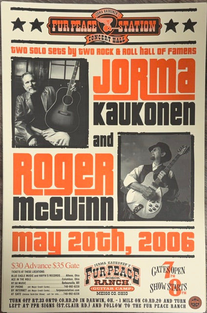 FPS 5/20/2006 Jorma Kaukonen & Roger McGuinn (UNSIGNED)