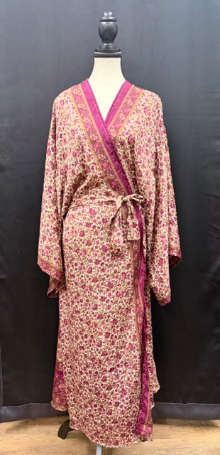 Robes: Upcycled Silk Long Kimono (Various Designs/Colors)