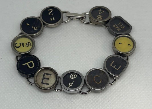 Bracelet: Vintage Typewriter Key (Various Designs)