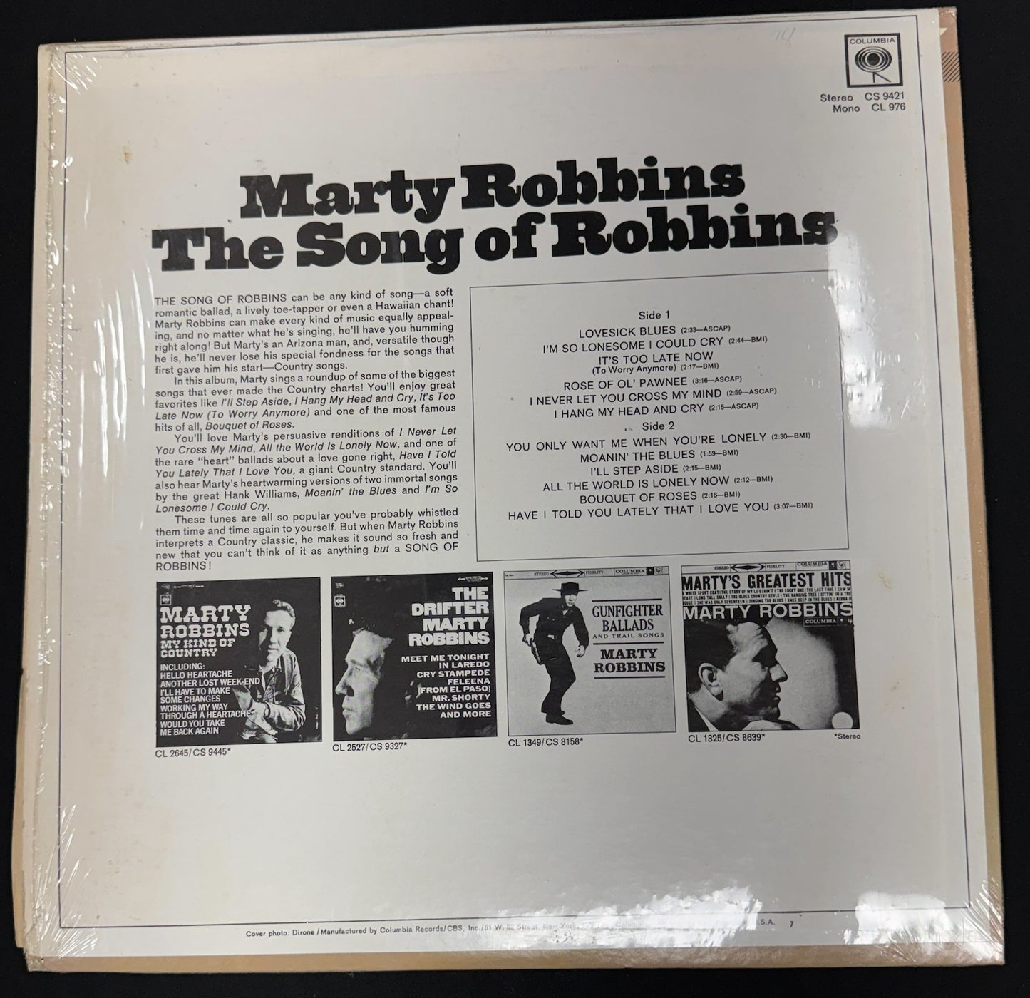Robbins, Marty - The Songs of Robbins (JH)