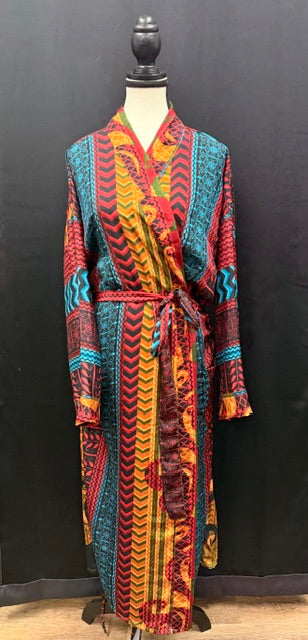Robes: Upcycled Silk Long Kimono (Various Designs/Colors)